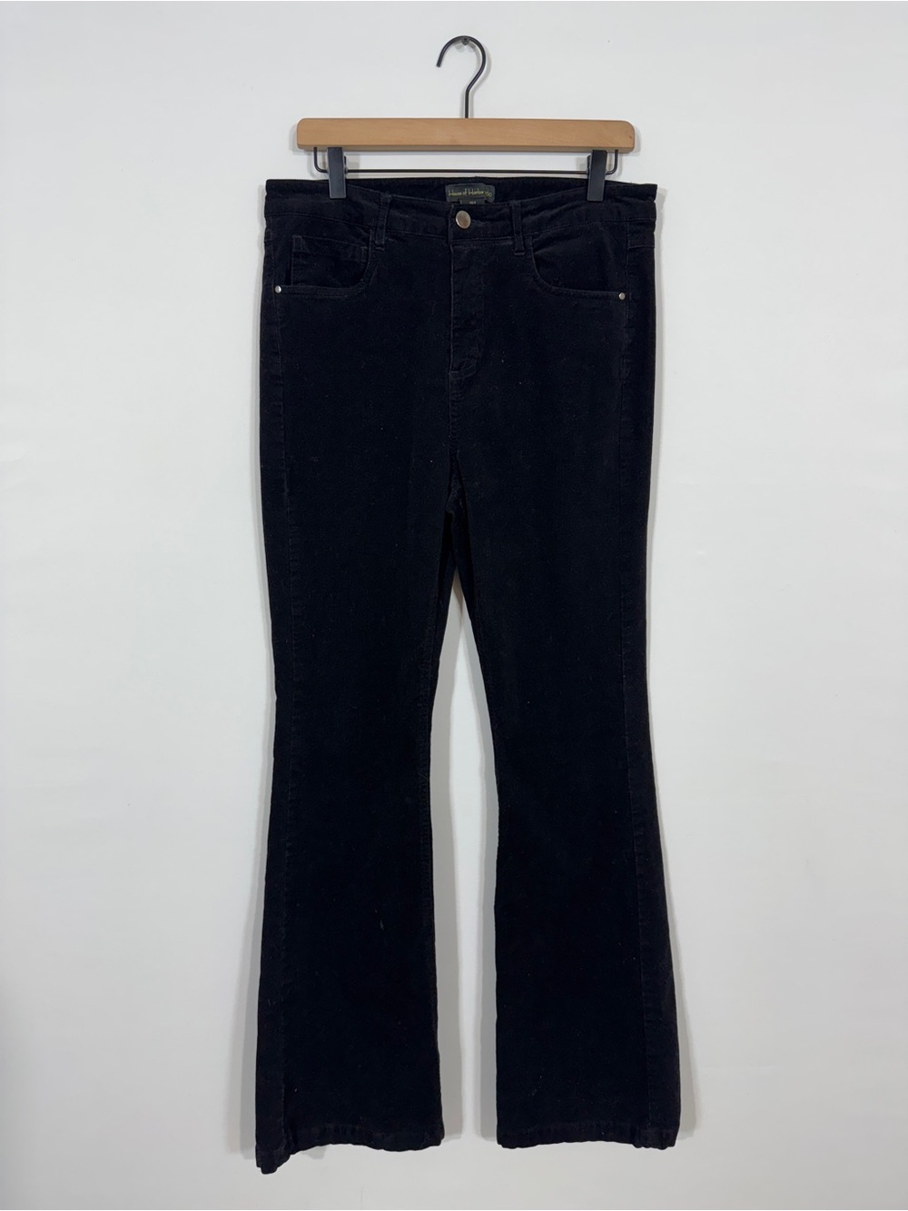 WP24 {House of Harlow} Black Corduroy High Rise Bootcut Flare Leg Pants